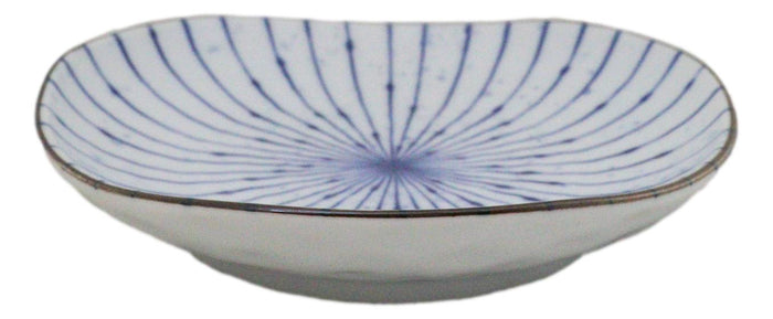 Ebros Gift Pack Of 6 Fubuki Tokusa Made In Japan Round Flair Appetizer Shallow Bowls Plates