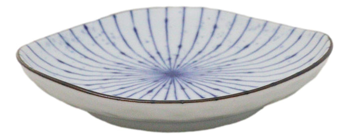 Ebros Gift Pack Of 6 Fubuki Tokusa Made In Japan Round Flair Appetizer Shallow Bowls Plates
