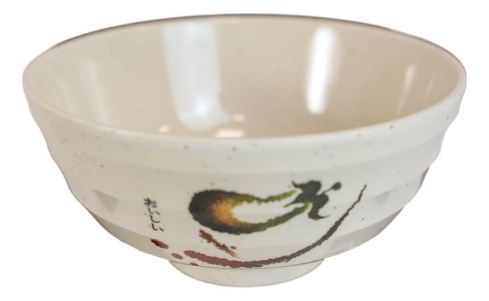 Ebros Gift Pack Of 6 Melamine Eggplant Zen Swirl Dining Soup Cereal Pasta Ridged Bowls 38oz