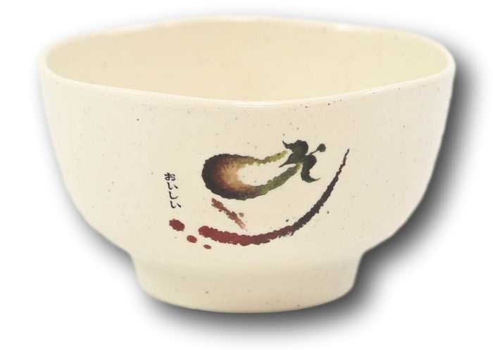 Ebros Gift Pack Of 6 Melamine Eggplant Zen Swirl Wavy Soup Dessert Rice Ochawan Bowls 12oz
