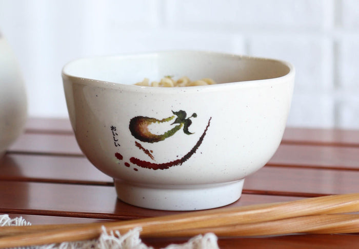 ebros gift Pack Of 6 Melamine Eggplant Zen Swirl Wavy Soup Dessert Rice Ochawan Bowls 12oz