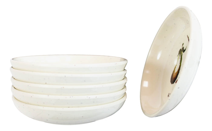 Ebros Gift Pack Of 6 Melamine Zen Swirl Eggplant Small Soy Sauce Or Condiment Round Dishes