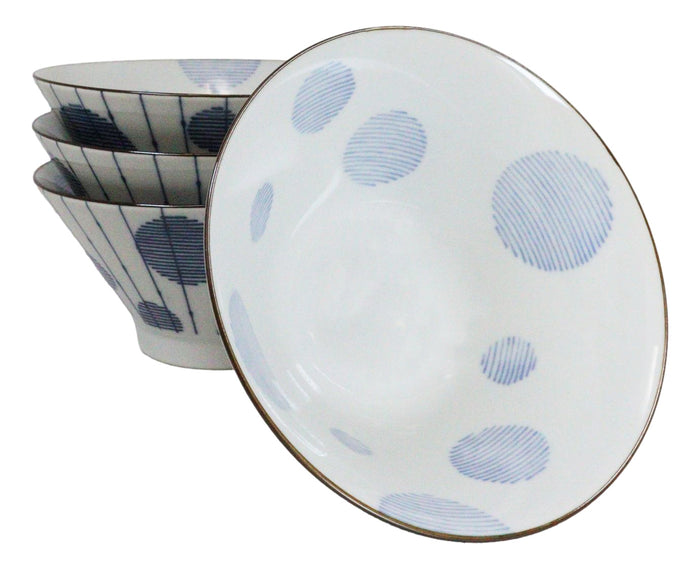 ebros gift Pack Of 6 Mizutama Tokusa Made In Japan 38oz Ramen Soup Rice Sorigata Bowls
