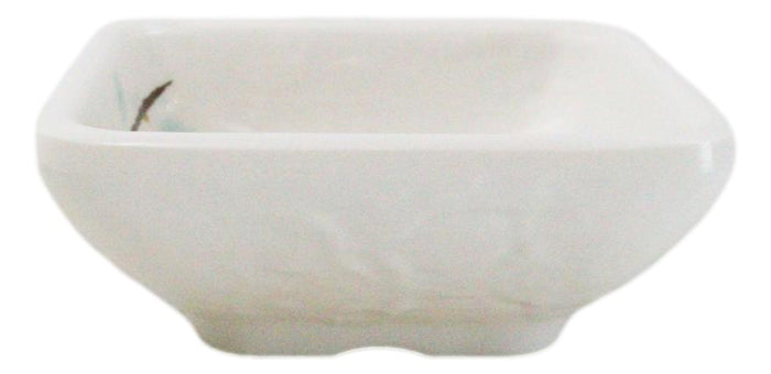 Ebros Gift Pack Of 6 Square Yukino Hana Snowflakes Melamine Condiments Dipping Sauce Dishes