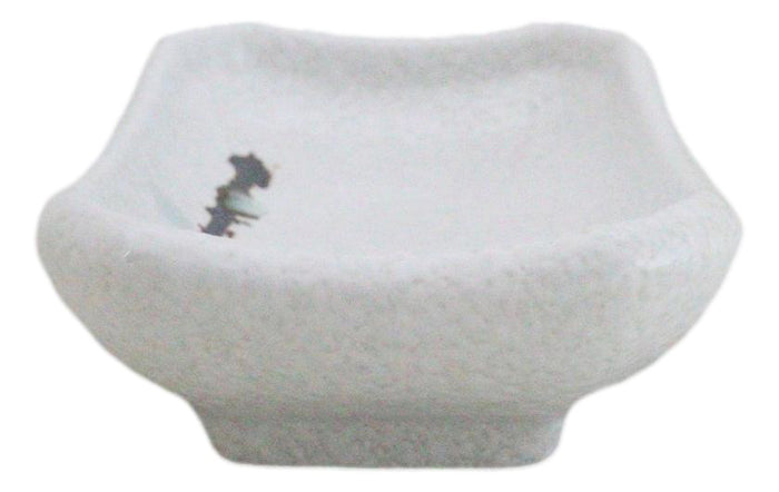 Ebros Gift Pack Of 6 Yukino Hana Collection Ceramic Rectangle Condiment Sauce Dishes 2oz