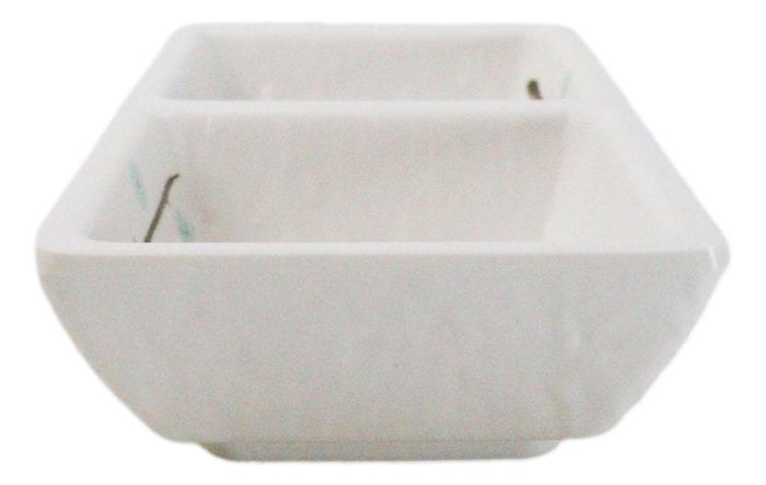 Ebros Gift Pack Of 6 Yukino Hana Snowflakes Melamine 2 Partition Condiments Sauce Dishes