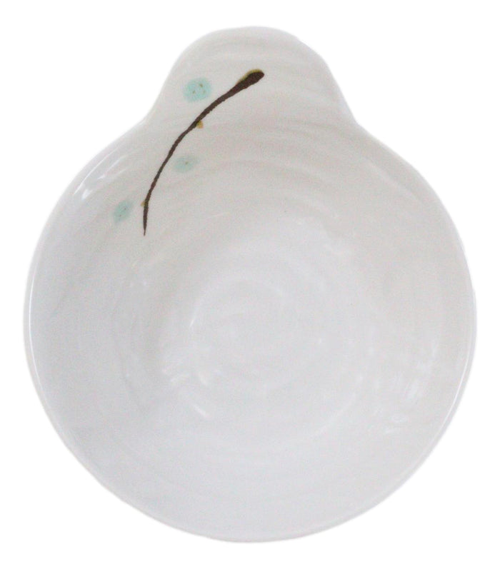 Ebros Gift Pack Of 6 Yukino Hana Snowflakes Melamine Shallow Bowls With Handle 7oz
