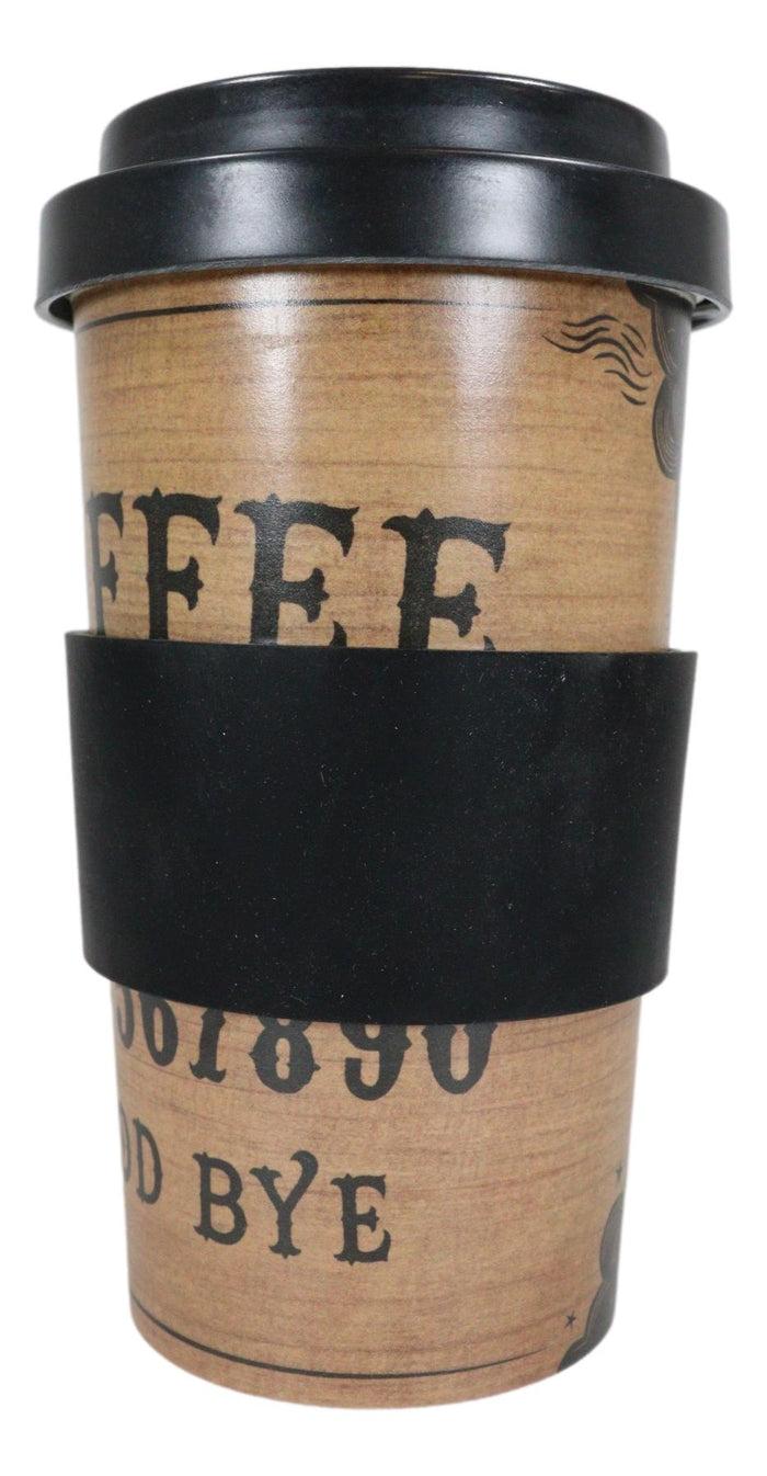 Ebros Gift Paranormal Ouija Talking Spirit Board Reusable Travel Mug Cup W/ Lid And Sleeve