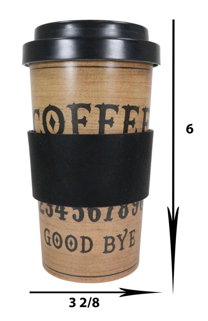 Ebros Gift Paranormal Ouija Talking Spirit Board Reusable Travel Mug Cup W/ Lid And Sleeve