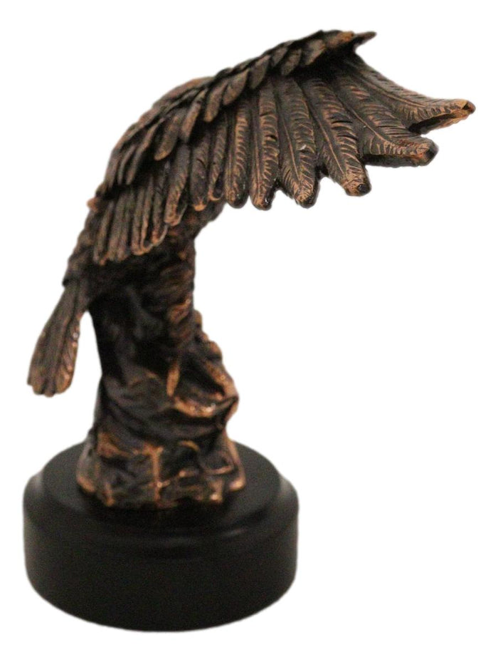 Ebros Gift Patriotic American Bald Eagle Bronze Electroplated Resin Figurine With Base