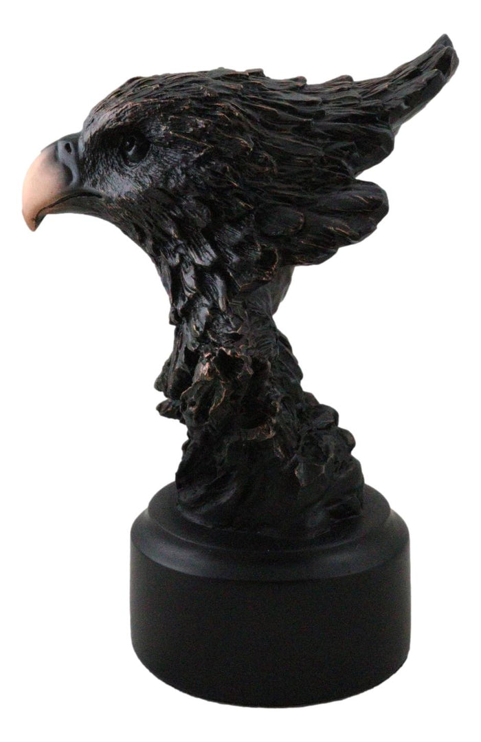 Ebros Gift Patriotic American Bald Eagle Bust Bronze Electroplated Resin Figurine With Base