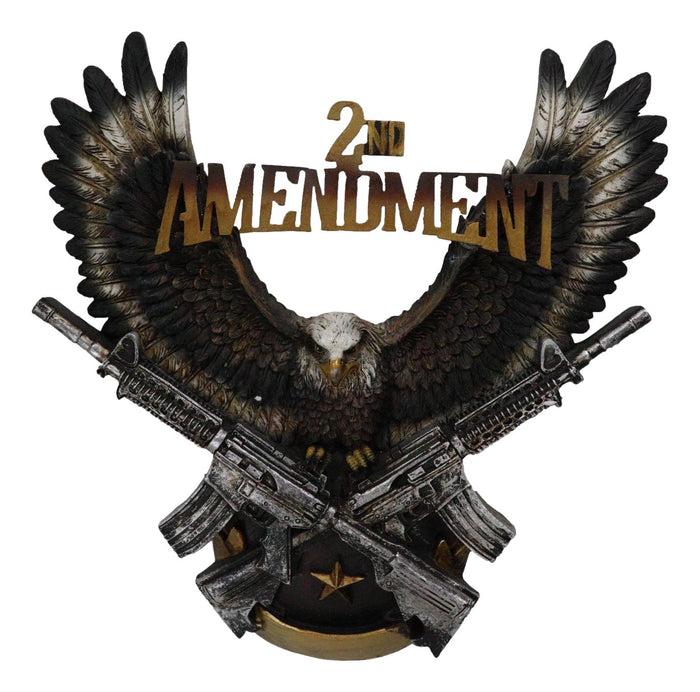 Ebros Gift Patriotic American Bald Eagle Wings Of Glory Rifles 2nd Amendment Wall Decor