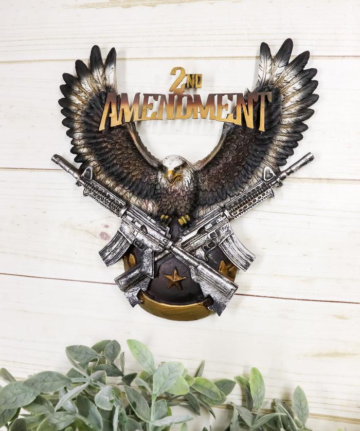 ebros gift Patriotic American Bald Eagle Wings Of Glory Rifles 2nd Amendment Wall Decor