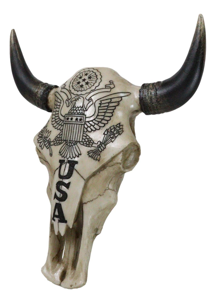 Ebros Gift Patriotic American Eagle Great Seal Of The United States Cow Skull Wall Decor