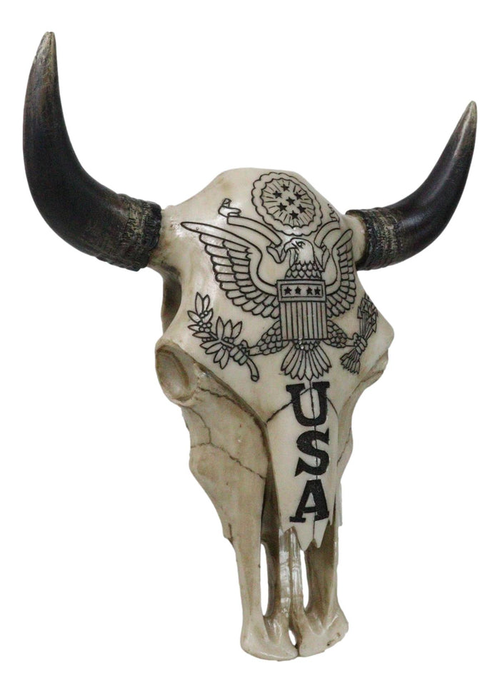Ebros Gift Patriotic American Eagle Great Seal Of The United States Cow Skull Wall Decor