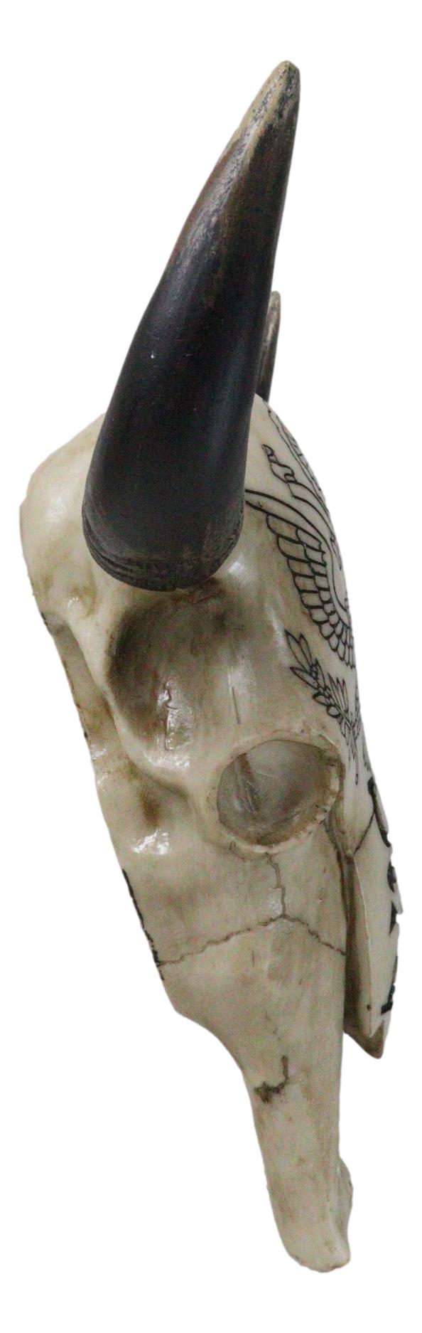 Ebros Gift Patriotic American Eagle Great Seal Of The United States Cow Skull Wall Decor