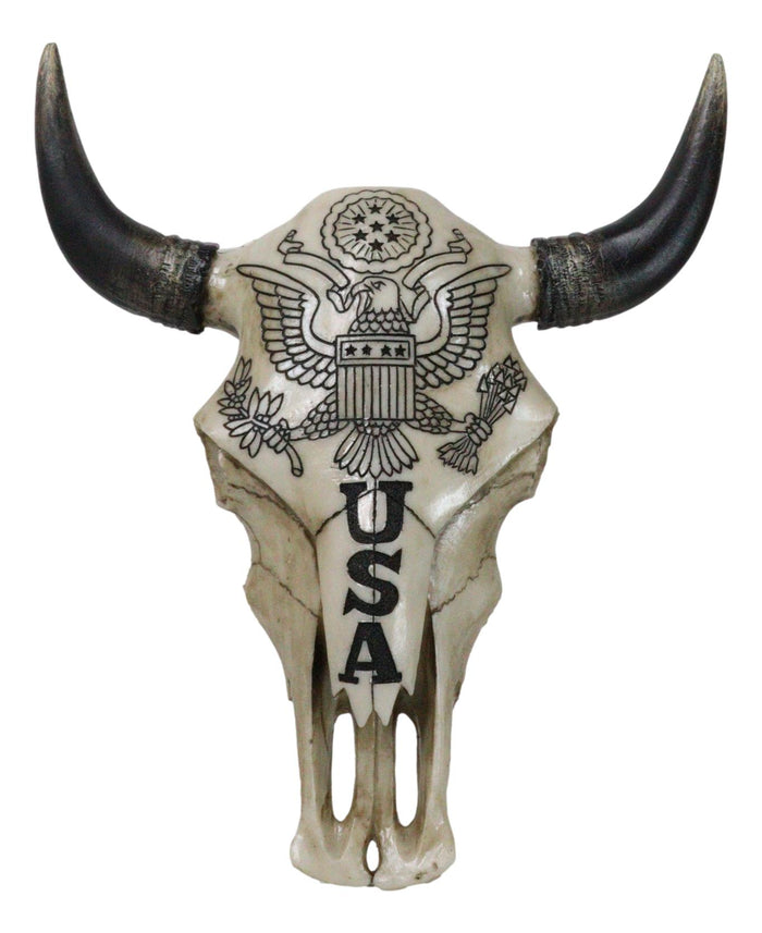 ebros gift Patriotic American Eagle Great Seal of The United States Cow Skull Wall Decor