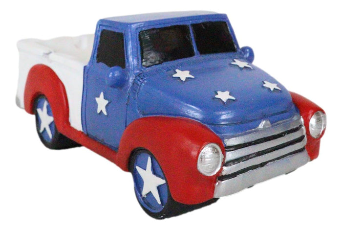 Ebros Gift Patriotic American Flag Rustic Vintage Pickup Truck Cigarette Ashtray Figurine