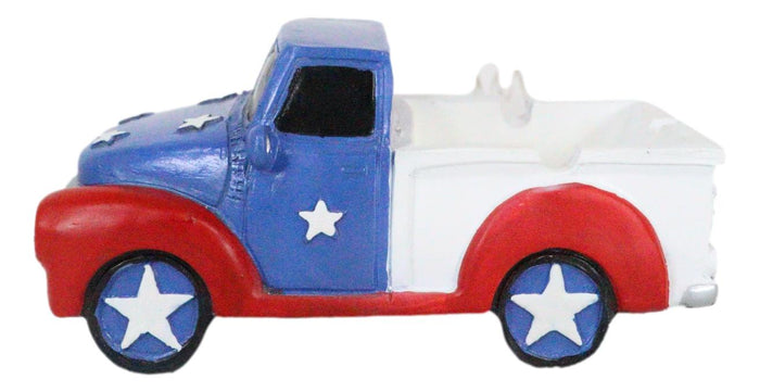 Ebros Gift Patriotic American Flag Rustic Vintage Pickup Truck Cigarette Ashtray Figurine