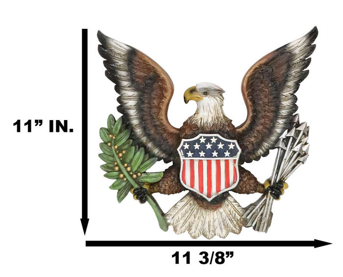 Ebros Gift Patriotic American Great Seal Bald Eagle With Olive Branch And Arrows Wall Decor