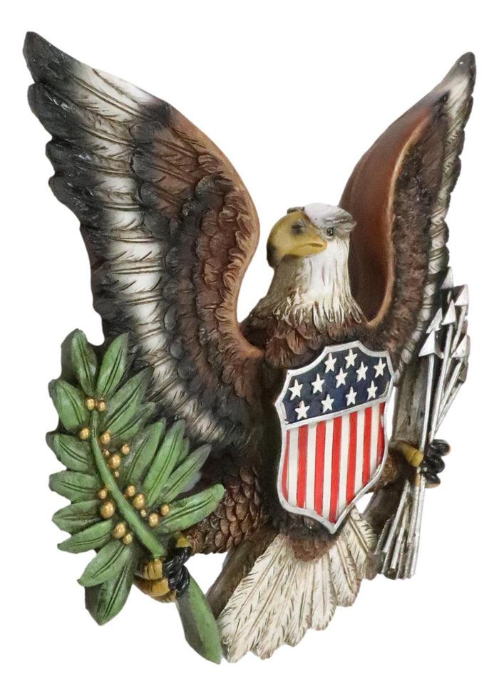 Ebros Gift Patriotic American Great Seal Bald Eagle With Olive Branch And Arrows Wall Decor