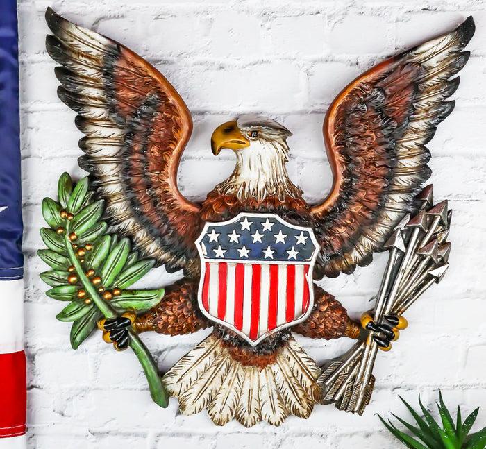ebros gift Patriotic American Great Seal Bald Eagle With Olive Branch And Arrows Wall Decor