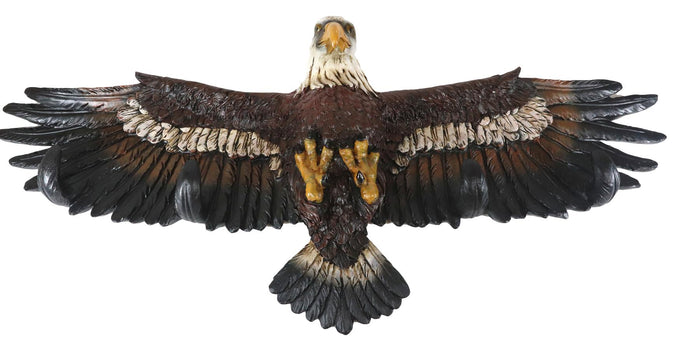 Ebros Gift Patriotic American Majestic Bald Eagle With Open Wings Wall Decor Plaque 23"L