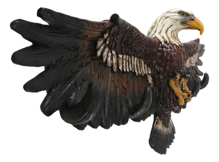 Ebros Gift Patriotic American Majestic Bald Eagle With Open Wings Wall Decor Plaque 23"L