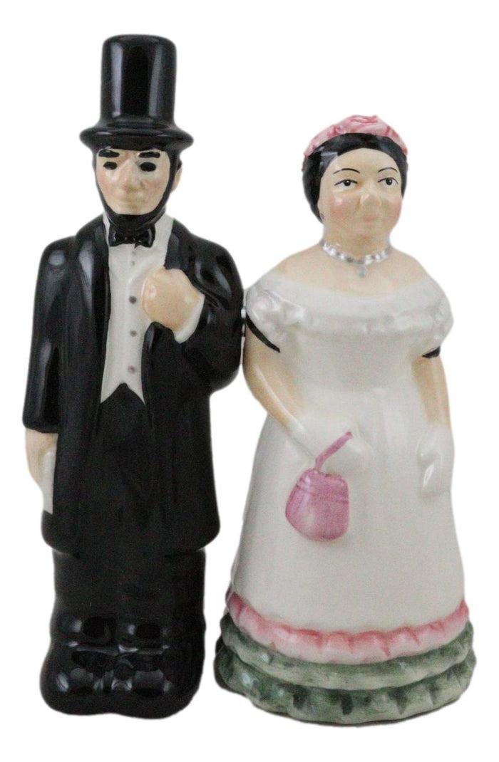 Ebros Gift Patriotic American President Abraham Lincoln And Mary Salt Pepper Shakers Set