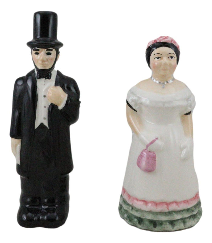 Ebros Gift Patriotic American President Abraham Lincoln And Mary Salt Pepper Shakers Set