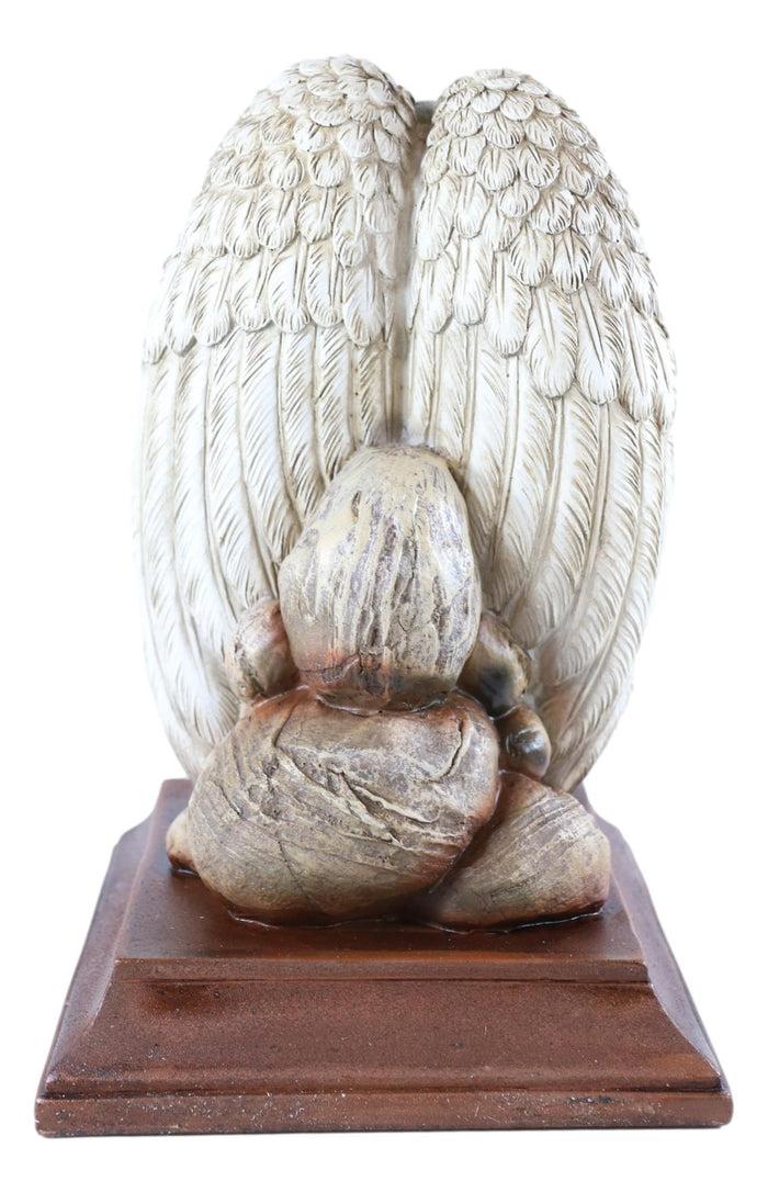 Ebros Gift Patriotic Fallen Soldier Angel Winged Rifle Helmet Boots Succulents Figurine