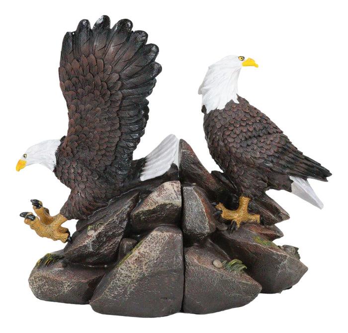 Ebros Gift Patriotic Freedom End To End American Bald Eagles Bookends Pair Set Sculptures