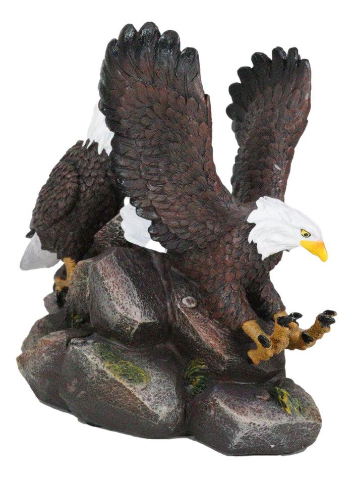 Ebros Gift Patriotic Freedom End To End American Bald Eagles Bookends Pair Set Sculptures
