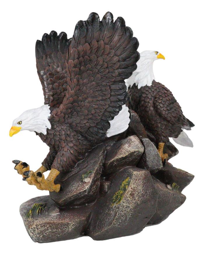 Ebros Gift Patriotic Freedom End To End American Bald Eagles Bookends Pair Set Sculptures