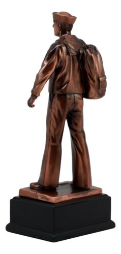 Ebros Gift Patriotic Men Of Duty Homecoming Decorated Navy Sailor In Uniform Statue 11.5"H