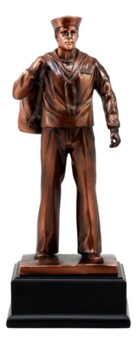 Ebros Gift Patriotic Men Of Duty Homecoming Decorated Navy Sailor In Uniform Statue 11.5"H