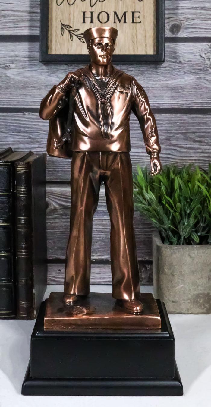 ebros gift Patriotic Men Of Duty Homecoming Decorated Navy Sailor In Uniform Statue 11.5"H