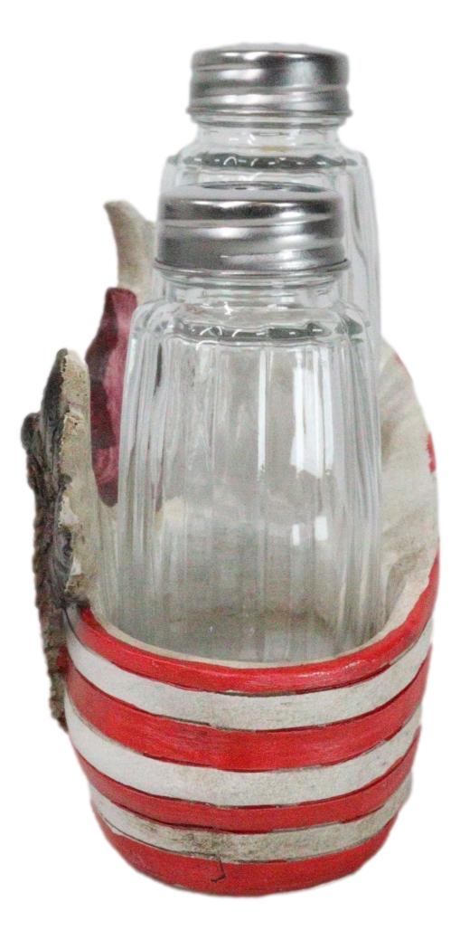 Ebros Gift Patriotic Star Spangled Banner US Flag Bald Eagle Salt And Pepper Shakers Holder