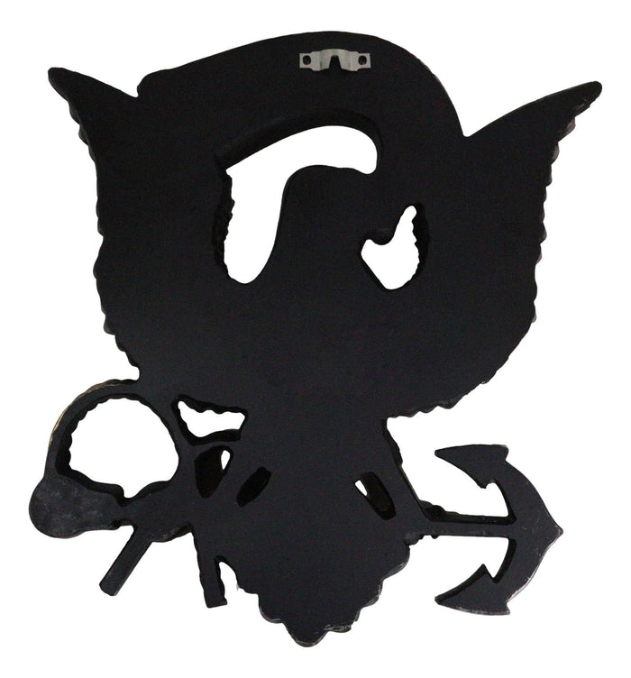 Ebros Gift Patriotic United States Navy Bald Eagle Flag Crest Ship Anchor Wall Decor Plaque