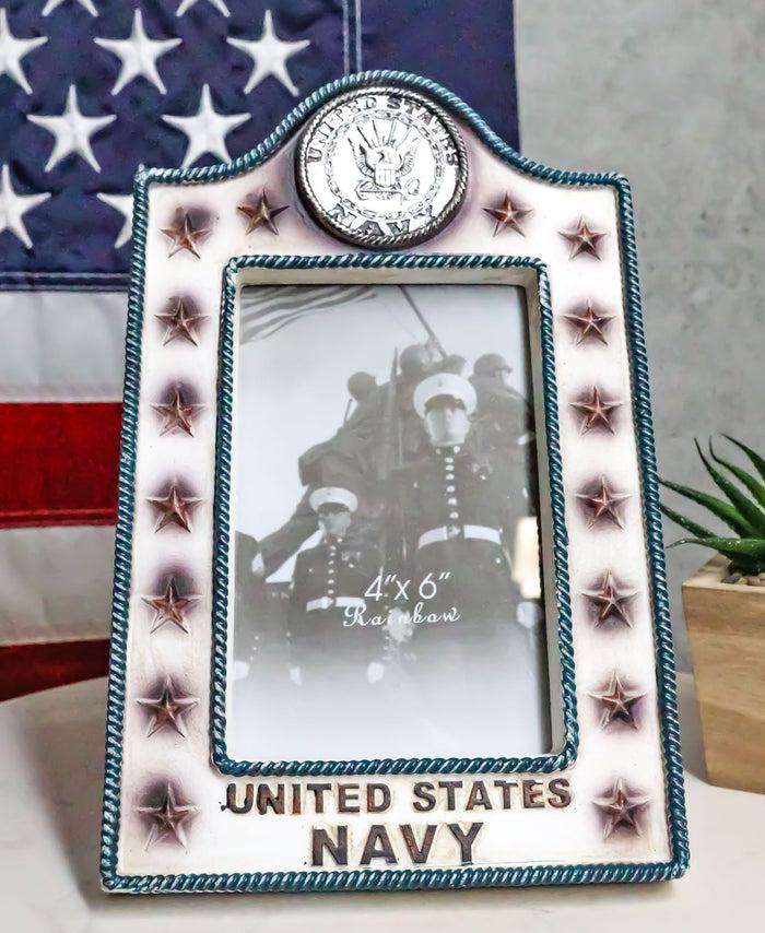 ebros gift Patriotic United States Sailor Navy Eagle Rank Stars Memorial 4x6 Picture Frame