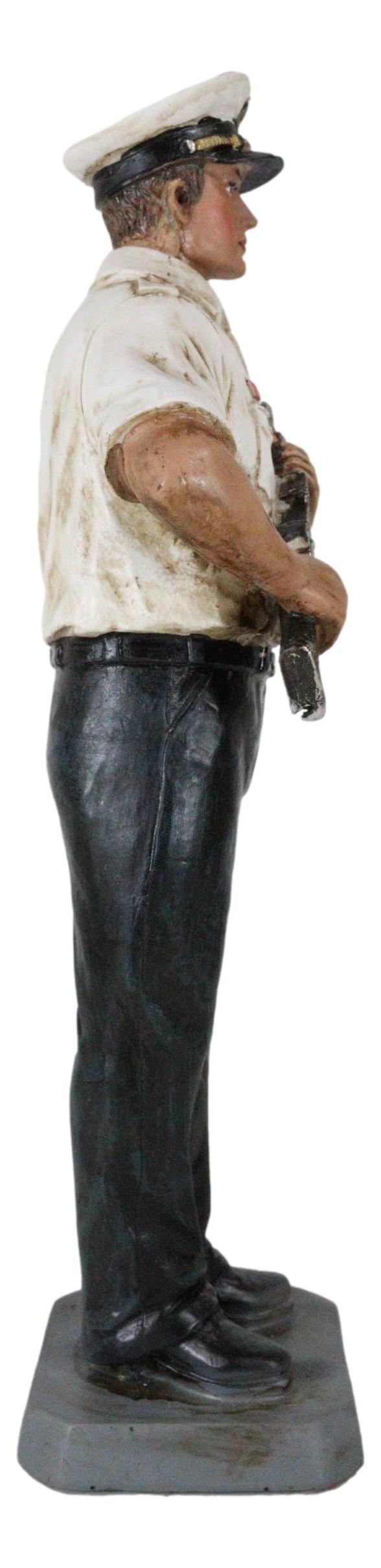 Ebros Gift Patriotic US Military Modern Navy Sailor In Uniform Carrying A Rifle Figurine