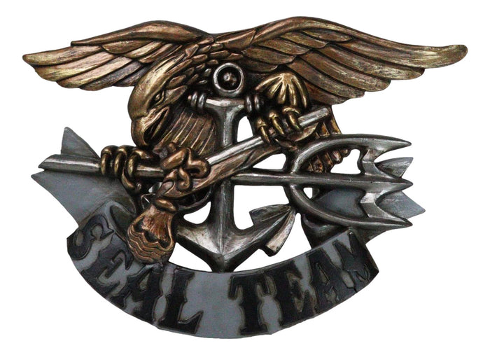 ebros gift Patriotic US Navy Seal Team Eagle Anchor Trident Flintlock Pistol Wall Plaque