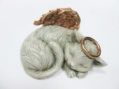 Ebros Gift Pet Memorial Angel Cat Sleeping Cremation Urn Statue Bottom Load 30 Cubic Inch