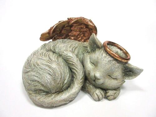 Ebros Gift Pet Memorial Angel Cat Sleeping Cremation Urn Statue Bottom Load 30 Cubic Inch