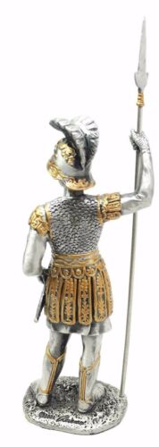 Ebros Gift Pewter Medieval Knight Halberdier With Spear Guard Figurine Statue 4.25"H