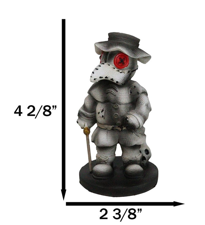 Ebros Gift Pinheadz Monster Doctor Plague With Voodoo Stitches Skull Death Figurine