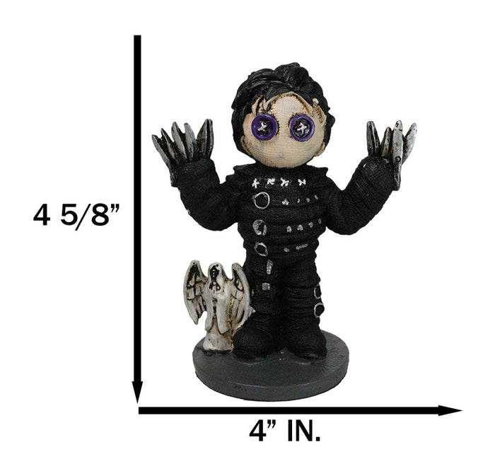 Ebros Gift Pinheadz Monster Edward Scissorhands With Voodoo Stitches Death Angel Figurine