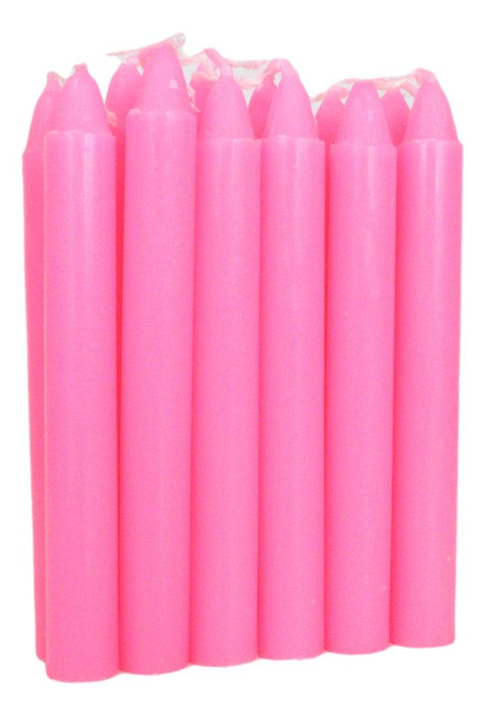 Ebros Gift Pink Love Friendship Pack Of 12 Wicca Occult Witch Ritual Spell Chime Candles