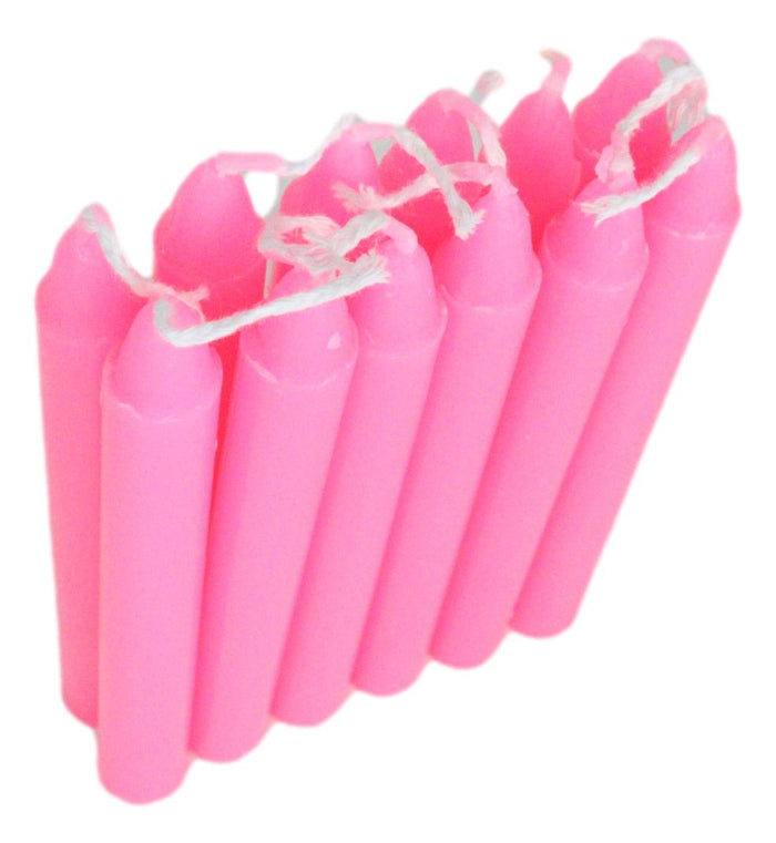 Ebros Gift Pink Love Friendship Pack Of 12 Wicca Occult Witch Ritual Spell Chime Candles