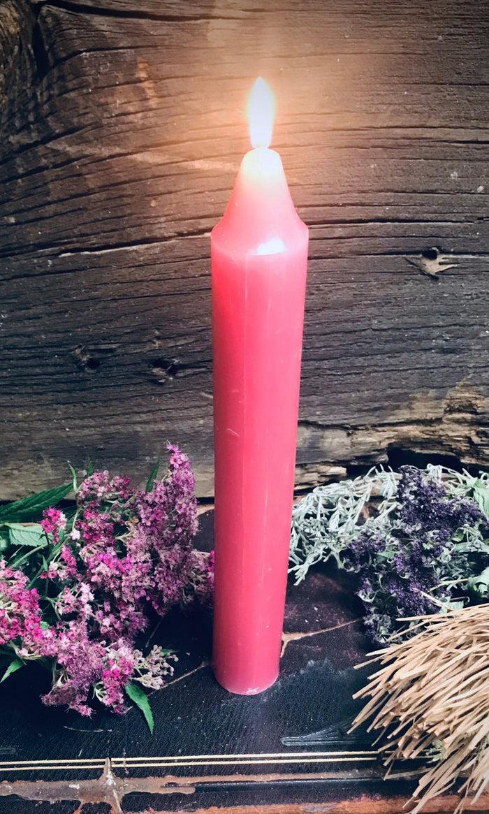 ebros gift Pink Love Friendship Pack of 12 Wicca Occult Witch Ritual Spell Chime Candles